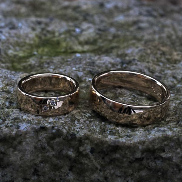 Trauringe Gelbgold mit Brillanten