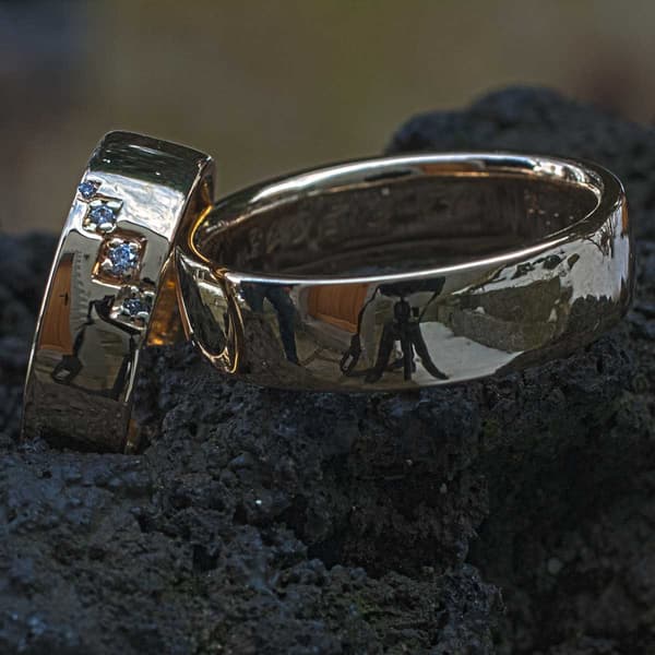 Trauringe Gelbgold mit Brillanten