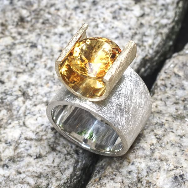 zweifarbiger Ring Citrin – Bild 4