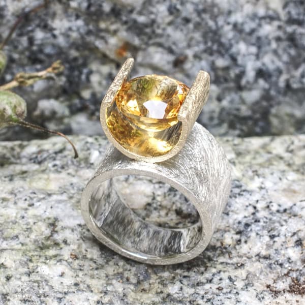 zweifarbiger Ring Citrin – Bild 2