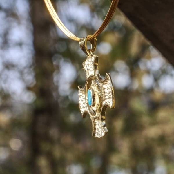 keltisches Kreuz mit Opal – Bild 4