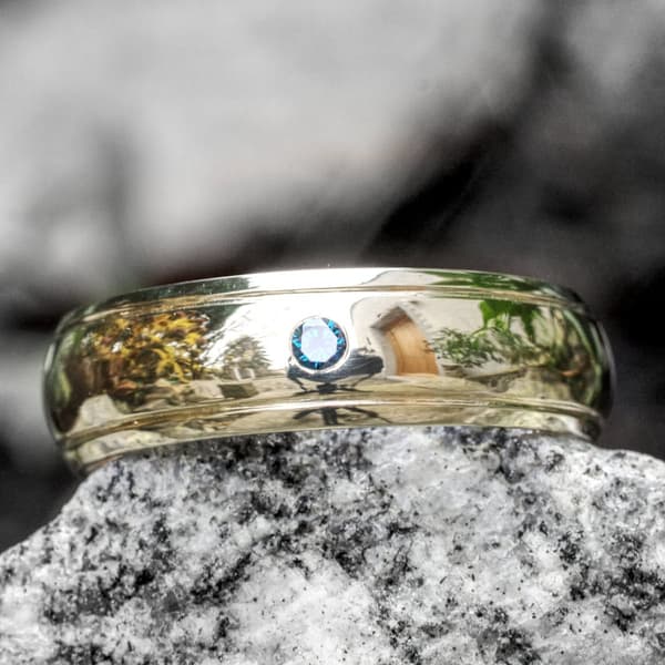 Ring blauer Brillant – Bild 4