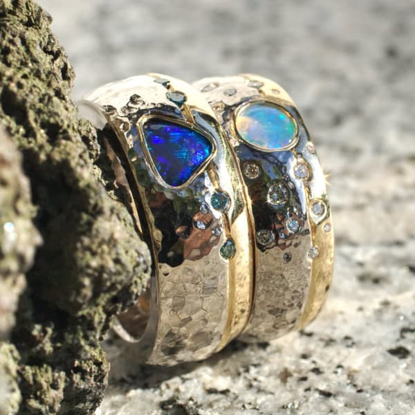 Eheringe mit Opal – Bild 4