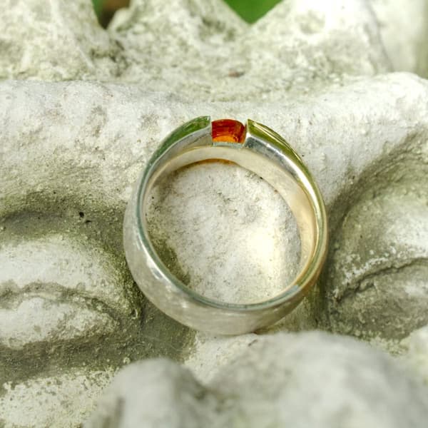 Zweifarbiger Ring Spessartin – Bild 3