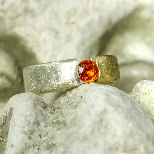 Zweifarbiger Ring Spessartin