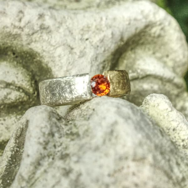 Zweifarbiger Ring Spessartin – Bild 2