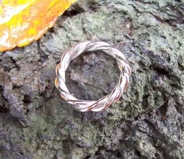 Kordelring aus Silber