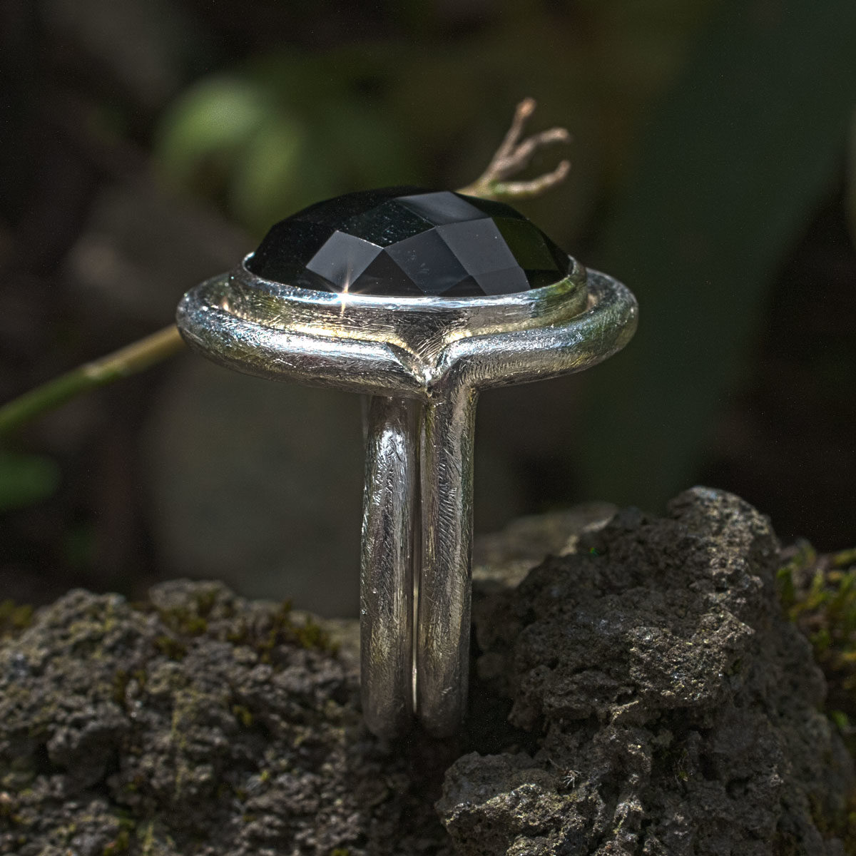 Silberring mit Onyx