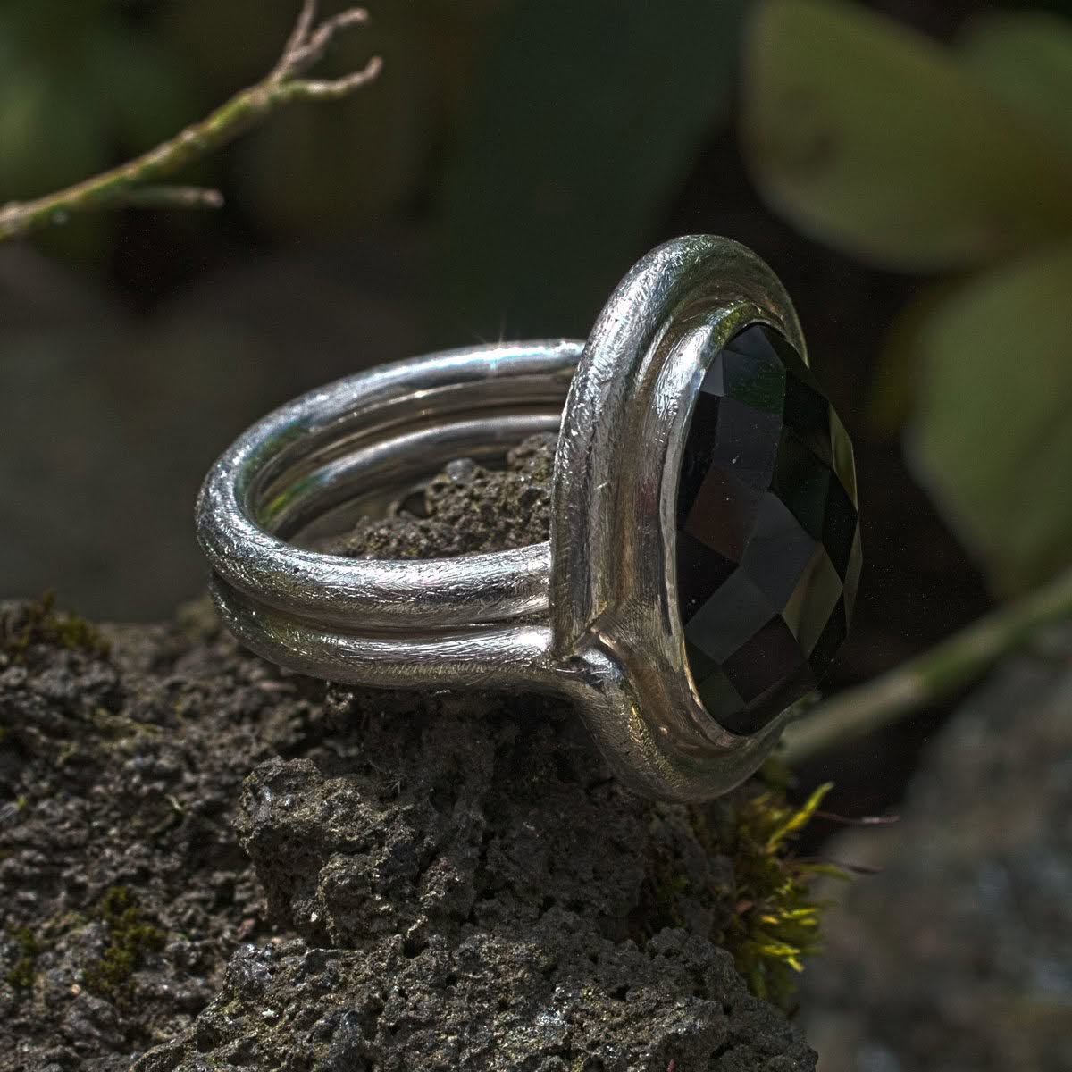 Silberring mit Onyx
