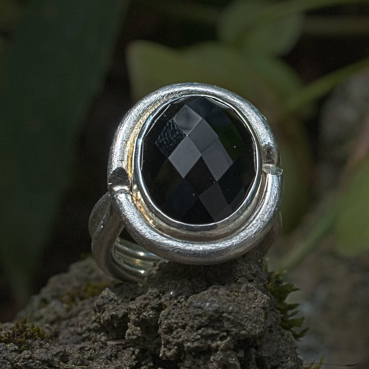 Silberring mit Onyx