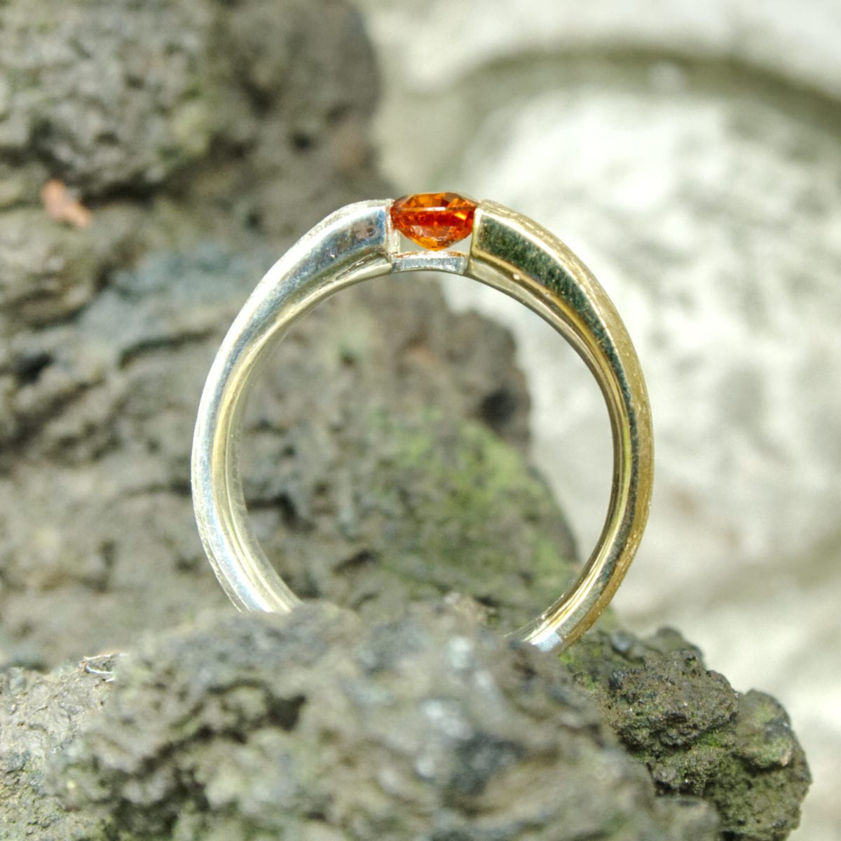 Zweifarbiger Ring Spessartin – Bild 11