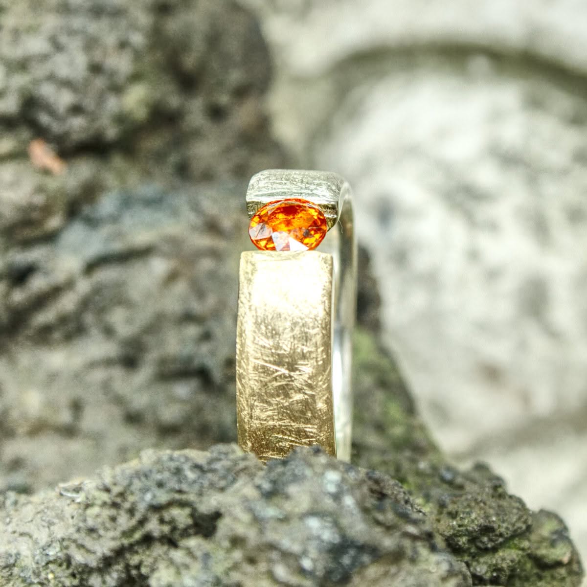 Zweifarbiger Ring Spessartin – Bild 13