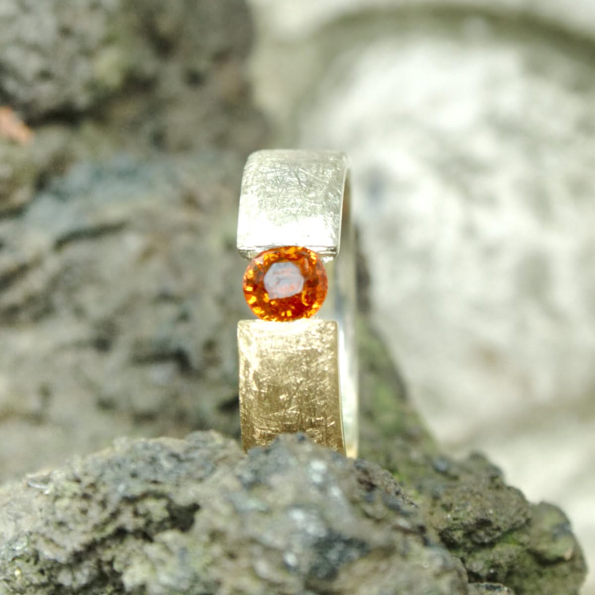 Zweifarbiger Ring Spessartin – Bild 14