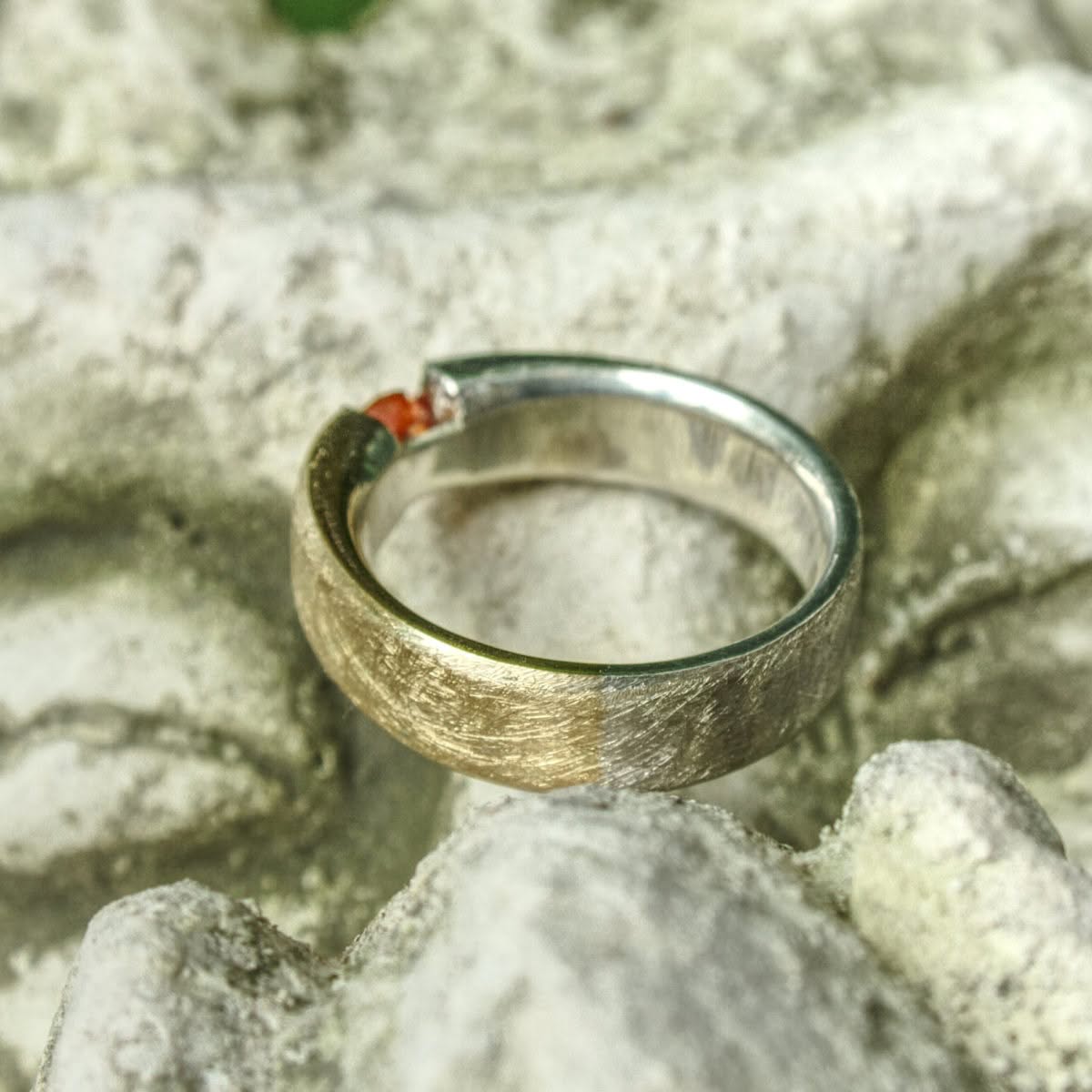 Zweifarbiger Ring Spessartin – Bild 8