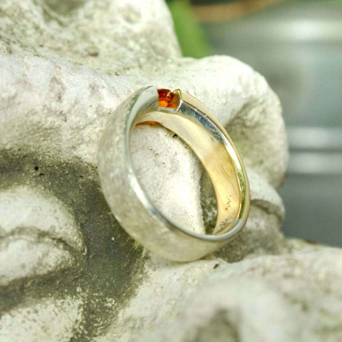 Zweifarbiger Ring Spessartin – Bild 5